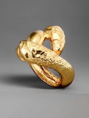 ALEXIS BITTAR Brut Gold Link Ring